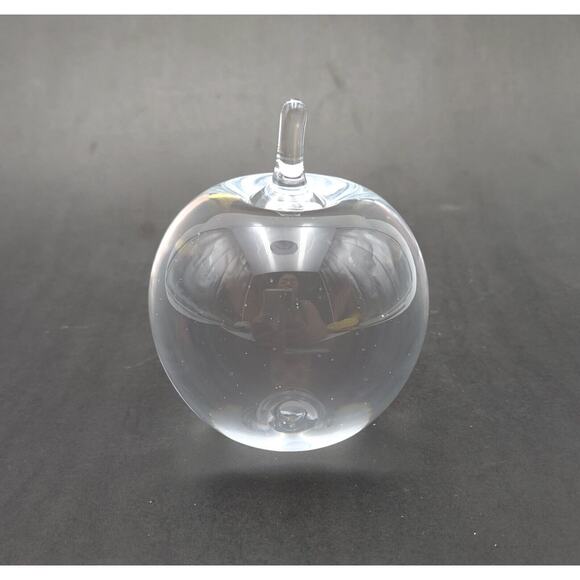 Cartier Apple Shaped Glass Paper weight Signed